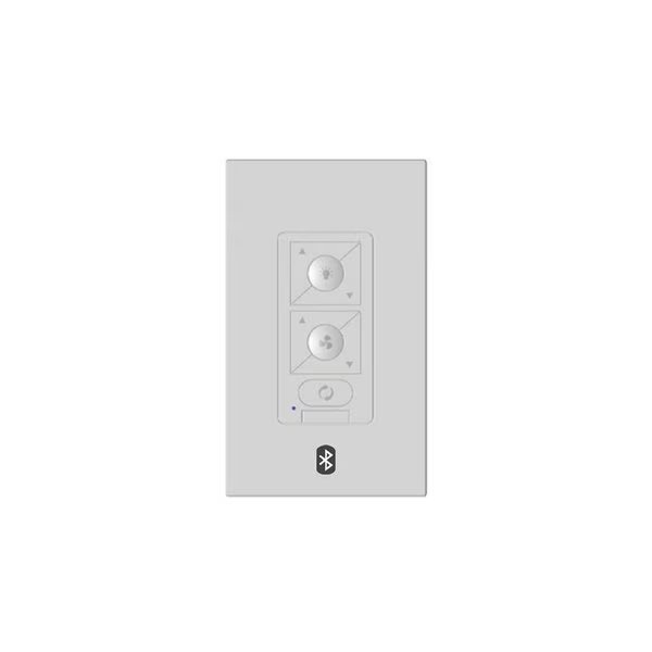 6-Speed Bluetooth Ceiling Fan Wall Control with Single Pole Wallplate in White, Modern Forms, Mfr#: F-WCBT